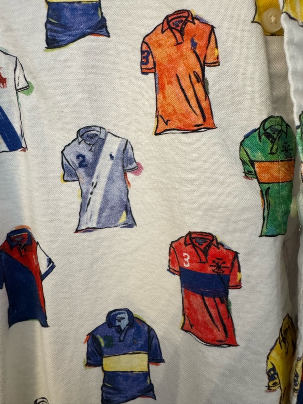 Polo by Ralph Lauren Men’s Short-Sleeve Button-Down Shirt with Polo Shirt Print - Picture 2 of 5